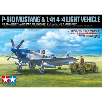 P-51D Mustang & 1/4-ton 4x4 Light Vehicle Set (25205)