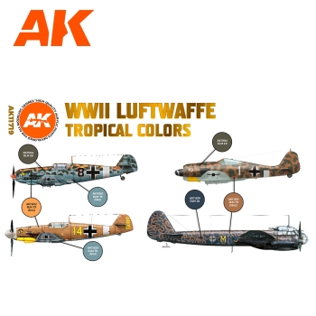 WWII Luftwaffe Tropical Colors (11719) - 6 farb