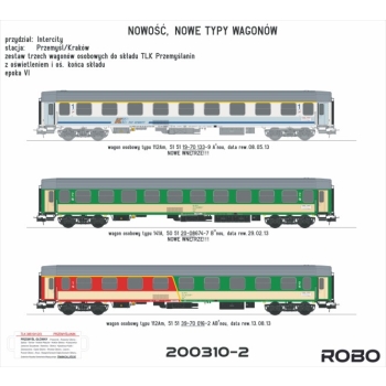 Zestaw 3 wagonów osobowych do składu TLK Przemyślanin (200310-2)