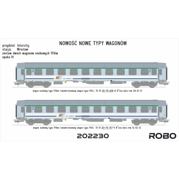 Zestaw dwóch wagonów osobowych PKP IC, Wrocław (202230)