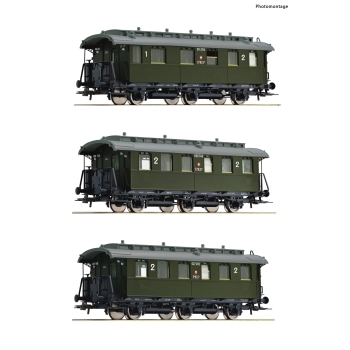 Zestaw trzech wagonów osobowych PKP (6200059) - ep.III
