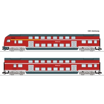 Zestaw dwóch wagonów piętrowych, DB (6280008) - ep.VI - SET 1
