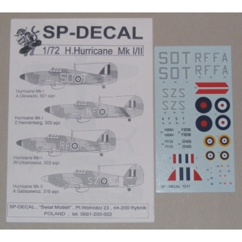 Hurricane Mk I/II (7217) SP-DECAL